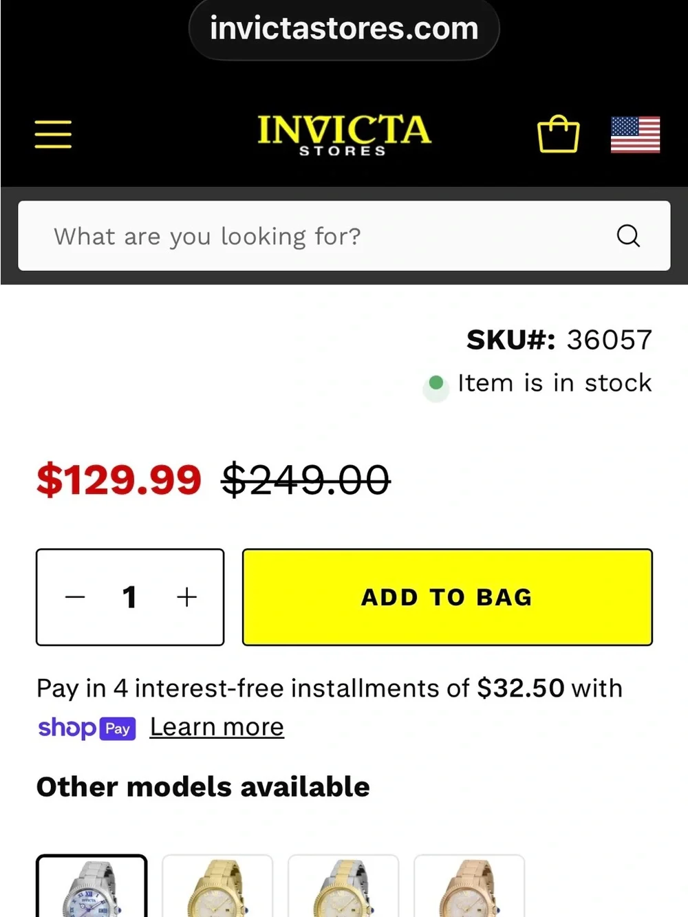 Invicta this impressive